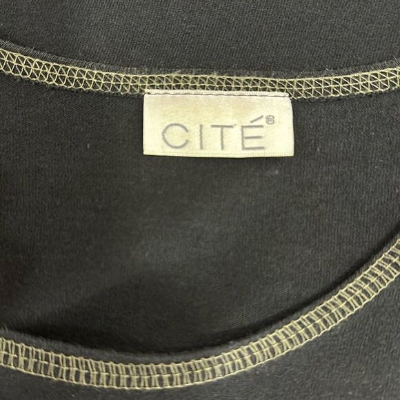 Cite Black Leopard Jungle Print Short Sleeve Crew Neck T-shirt Size M - Picture 3 of 5